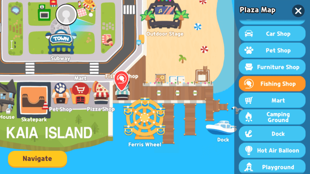 Bản đồ Plaza Map trong Play Together