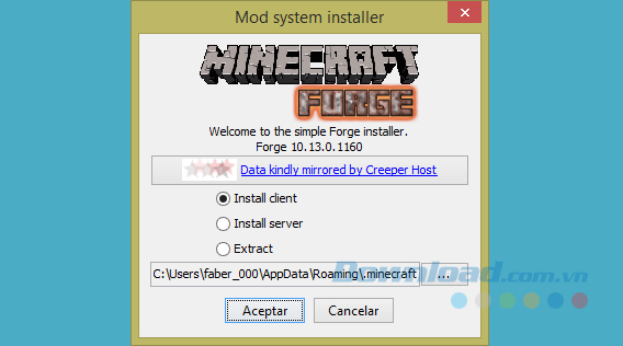 Download và cài đặt Minecraft Forge