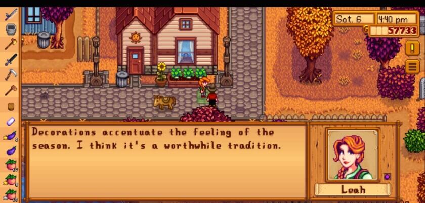Leah trong Stardew Valley